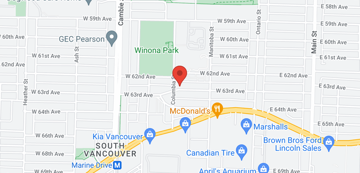 map of 291 W 63RD AVENUE
